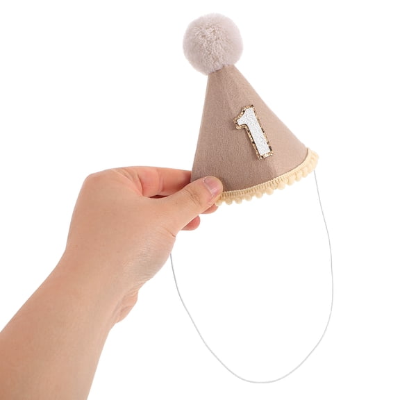 Dayesque 2-Pack Birthday Party Hats for Kids, Cone-Shaped Caps with Pom Poms, Fun Headwear Supplies for Boys, Girls, Baby Shower & Photo Props