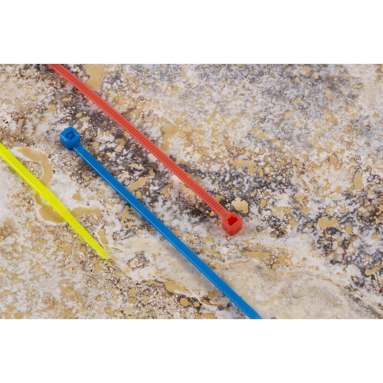 Hyper Tough 4in. Assorted Color Zip Ties 100 Pack, 18lb. Tensile