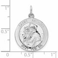 thumbnail image 3 of Sterling Silver Rhodium-Plated Polished Solid Saint Anthony Pendant (25.84 X 18.31) Made In United States -Jewelry By Sweet Pea, 3 of 7