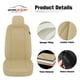 thumbnail image 5 of Funda de asiento de coche CAROMOP de piel sintética con 2 unidades delanteras, color beige, 5 of 8