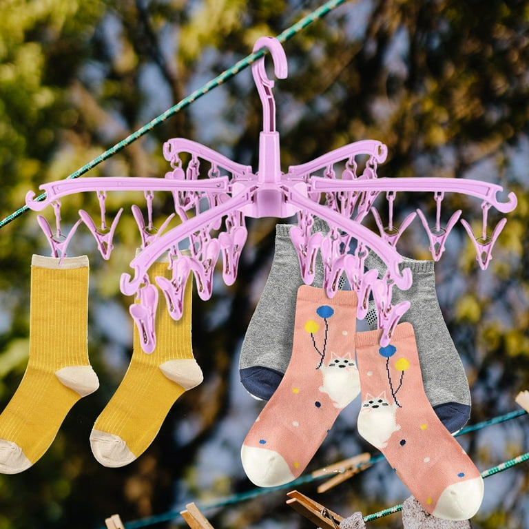 1/20PCS Plastic Sock Clips Portable Strong Clothes Pins Multifunctional  Clips Traceless Washing Socks Hanger Drying Rack Hooks - AliExpress