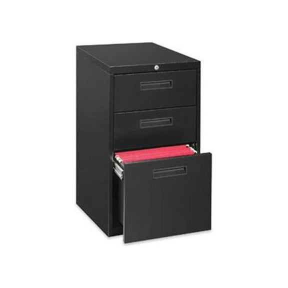 3 Drawers Vertical Steel Lockable Filing Cabinet, Black