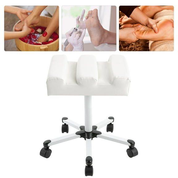 Manicure Foot Rest Rolling Pedicure Stool Adjustable Pedicure Stool W/ Wheels