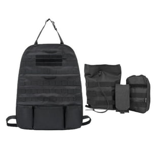 OMU Tactical Car Seat Back Organizer, Molle Panel with 3 Detachable  Pouches, Multi-Pocket System, Space Saving, Easy Install, Suitable for  Outdoor