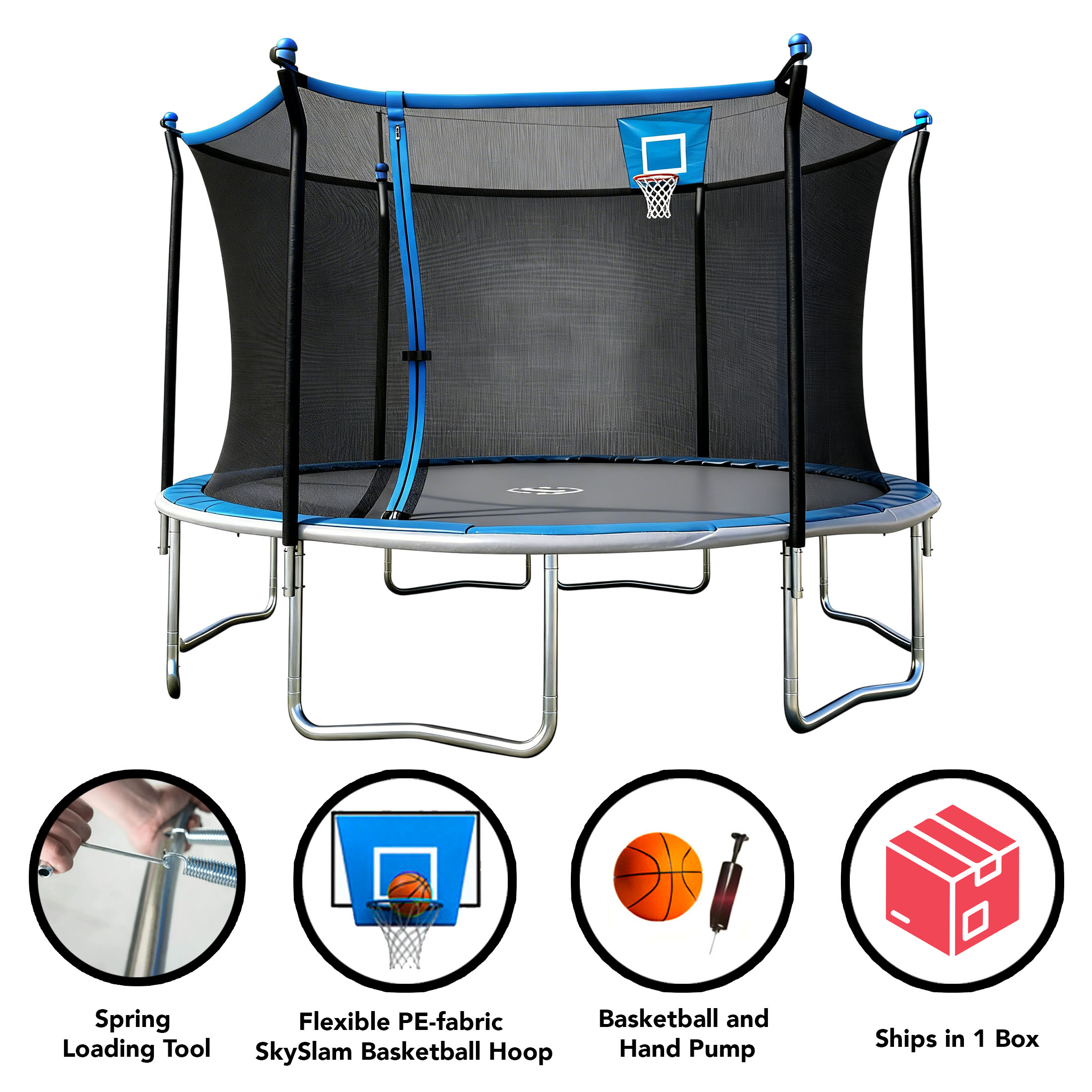 Bounce Pro 14ft Trampoline with Basketball Hoop photo 3
