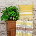 thumbnail image 2 of Parkland Collection Transitional Striped Yellow Square 18" x 18" Pillow, 2 of 6
