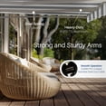 thumbnail image 5 of ALEKO 12x10 ft Grey White Striped Motorized Retractable Patio Awning, 5 of 7