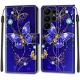 thumbnail image 2 of Dteck Wallet Case for Samsung Galaxy S23 Ultra, Shockproof Magnetic Folio Flip Cover with Anti-Lost Strap Slim Fit Patterned Wallet Phone Case, Flying Butterfly, 2 of 10