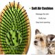 thumbnail image 3 of Cepillo de aseo para perros y gatos con masaje de goma de doble cara, cepillo para perros/gatos, adecuado para mascotas con pelo corto, mediano y largo (verde), 3 of 5
