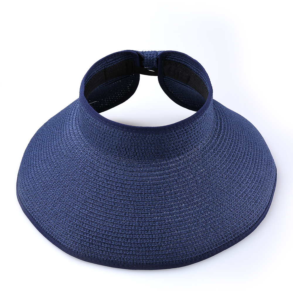 Fashion Women's and Girl's roll-up Summer Bow Tie Straw Visor Sun Hat