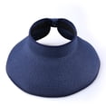 thumbnail image 3 of Fashion Women's and Girl's roll-up Summer Bow Tie Straw Visor Sun Hat, 3 of 6
