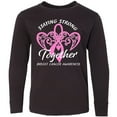 thumbnail image 3 of Inktastic Staying Strong Together with Pink Breast Cancer Ribbon Long Sleeve Youth T-Shirt, 3 of 5
