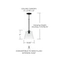 thumbnail image 4 of Capital Lighting 346912 Baker 11" Wide Semi-Flush Ceiling Fixture / Pendant - Brass, 4 of 7