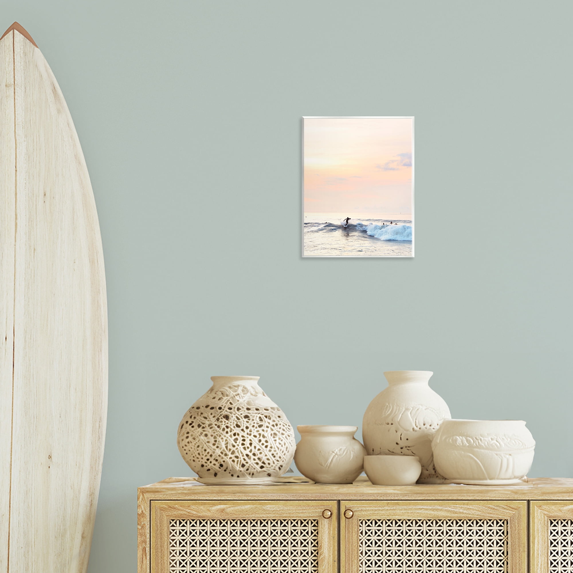 Stupell Industries Sunset Surfer Landscape Coastal Photography Unframed Art Print Wall Art, 11 x 14