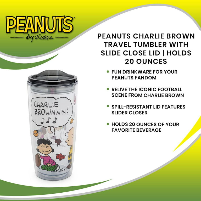 Peanuts Charlie Brown Travel Tumbler with Slide Close Lid