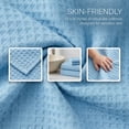 thumbnail image 3 of REGALWOVEN Cotton Waffle Washcloths, Soft, Quick Dry & Lint-Free Face Cloths for Bathroom, Kitchen, Absorbent Reusable Washcloth Set 13" x 13" Blue 4pk, 3 of 6