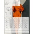 thumbnail image 4 of Orange Womens Elegant Mid-Length Dress With Boat Neck, 3/4 Puffed Sleeve, And Pockets, 4 of 4