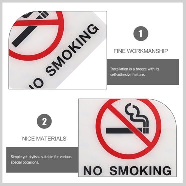 "NO SMOKING" Sign – Choice Of Plastic Board Or Vinyl Sticker – Various Sizes – Free Postage