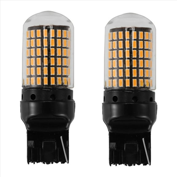 2X 7440 Canbus Super Bright Error Free LED Bulb T20 W21W 144 SMD Amber for Reverse Tail Turn Signal Light