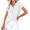 Khaki, variant on Women's Summer Button Shirts Boho Short Sleeve Tops Casual V Neck Trendy Clothing Lightweight Comfy Vacation Tees