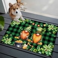 thumbnail image 3 of St. Patrick's Day Entryway Rug 2'x3'&nbsp; Non Slip Front Door Mats, Cute Gnomes Lucky Shamrocks Green Black Plaid Entrance Rugs Indoor Outdoor Carpet, Floor Mats Small Area Rug for Bedroom Kitchen, 3 of 8