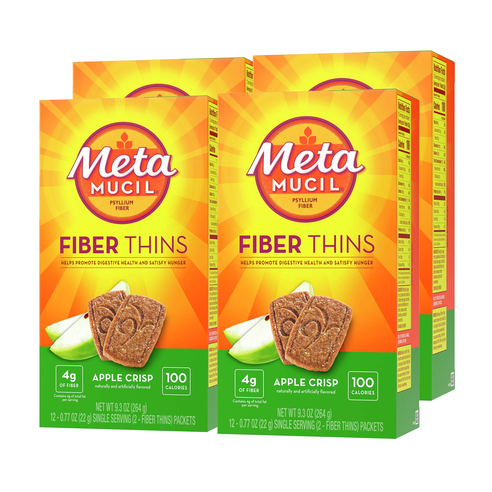 Metamucil Fiber Thins, Psyllium Husk Fiber Supplement, Digestive Health