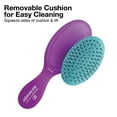 thumbnail image 4 of Olivia Garden OG Brush Detangler, pocket-size, perfect for travel and on-the-go, removable cushion, scalp hugging shape massages the scalp, for wet or dry hair, for women, men and children, Purple, 4 of 5