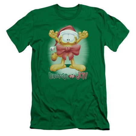 Garfield Unwrap The Joy! Mens Slim Fit Shirt