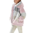 thumbnail image 2 of CCRFTGI Hoodie for Child Boys Girls 10-12 Sherpa Patchwork Fleece Lined Full Zip Hoodie Fashion Fall Winter Jacket Fluffy School Uniform Sweater Pink 12-13 Years, 2 of 6