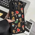 thumbnail image 2 of Christmas Print Phone Case for iPhone 11 Pro 5.8", with Aesthetics Pattern Design Soft TPU Silicone Xmas Cases, Shockproof Bumper Protector Camera Girls Women Cover, Gingerbread, 2 of 5
