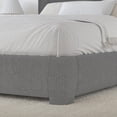 thumbnail image 4 of 4 EVER WINNER Queen Size Bed Frame, Boucle Upholstered Bed Frame with Headboard, No Box Spring Required, Easy Assembly, Light Gray, 4 of 8