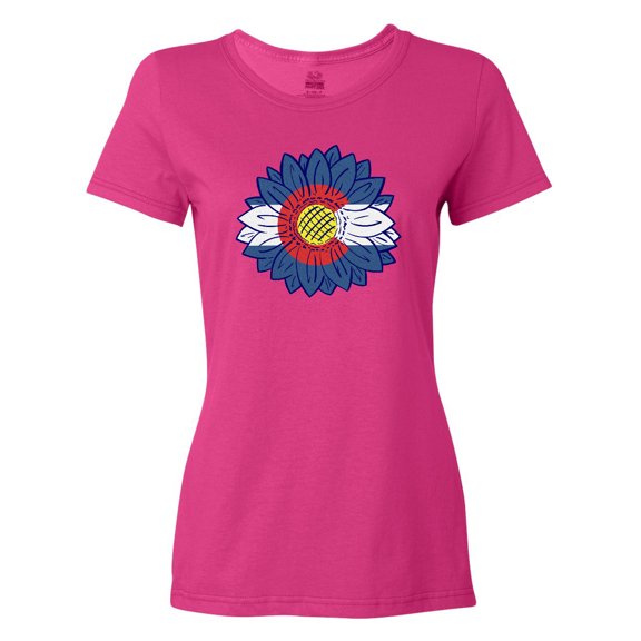 Inktastic Colorado Flag Sunflower Women's T-Shirt
