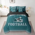 thumbnail image 2 of jejeloiu Football Sport 7-Piece Twin Bedding Sets,American Rugby Game Bedding Comforter Set For Teens Reversible, 2 of 8