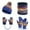 A-Blue319, variant on Bibifish 4 PCS Scarf Hat Glove Sets For Women Winter Neck Warmer Beanie Hats With Mitten And Gloves Soft Thermal Knitted Lined Ladeis Scarf Hat Glove Sets