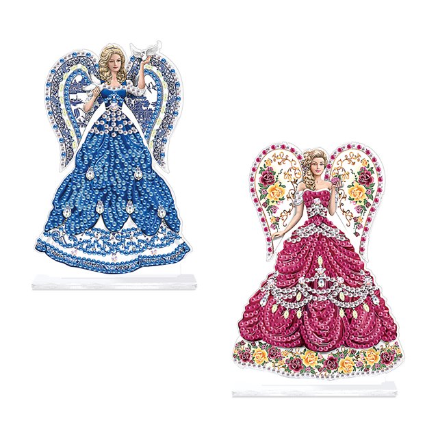 Decoraciones Mesa Arte Diamante 5D Diy Pintura Diamantes Adornos Kit 2pcs Mascota Forma Especial Animal para Principiante