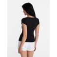 thumbnail image 3 of No Boundaries Empire Seam Top with Short Sleeves, Women’s XXS-XXL, 3 of 5