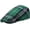 Green plaid, variant on Classic Scottish Tartan Check Flat Cap Men's Country Outdoor Golf Driving Cap