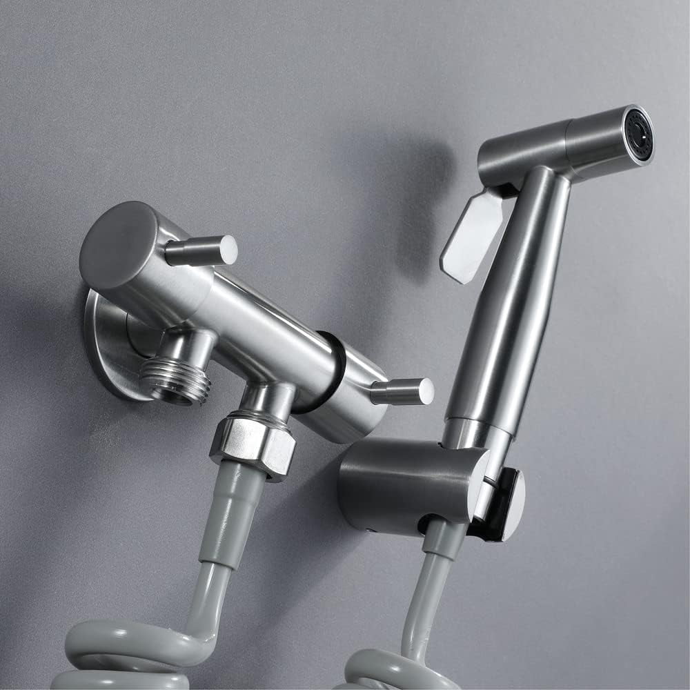 Cloth Diaper Sprayer Set for Toilet, Stainless Steel Bidet Sprayer for Toilet with Adjustable Water Pressure Control, Easy Install