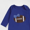 thumbnail image 6 of Gerichy Baby Girl Outfit Newborn Football Ruffle Long Sleeve One Piece Jumpsuit Infant Spring Fall Cute Clothes 0-18 Months, 6 of 7