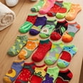 thumbnail image 3 of Colorfut Women's 20 Pairs Colorful Patterned Low Cut/No Show Socks NS212-AB, 3 of 5