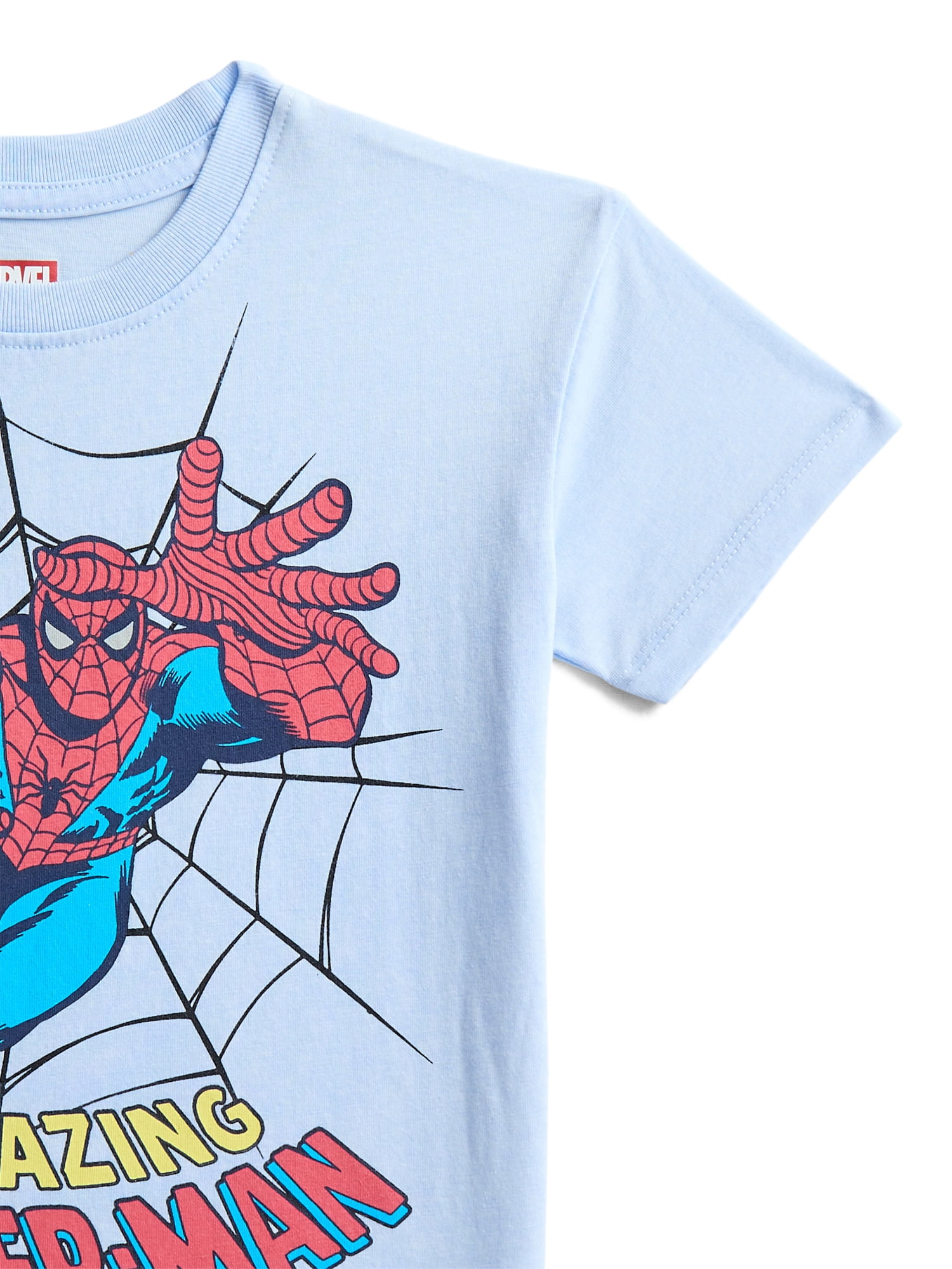 Marvel Spider-Man Toddler Short Sleeve Graphic Crewneck Tee, Sizes 12M-5T