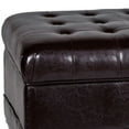 thumbnail image 2 of Leatherette Upholstered Wooden Bench with Button Tufted Lift Top Storage, Brown, 2 of 2