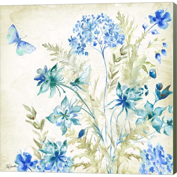 Wildflowers and Butterflies Square II by Tre Sorelle Studios, Canvas Wall Art
