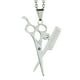 thumbnail image 2 of Scissor Colgantes Collares Joyería de de cabello de material acero inoxidable para hombres, 2 of 8