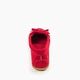 thumbnail image 4 of Minnetonka Women's Kilty Suede Hardsole Moccasin, Red, 8.5 M US, 4 of 7