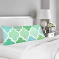 thumbnail image 2 of BSDHOME Moroccan Style Tile Quatrefoil Lattice Body Pillow Covers Case Protector 20x60 inch, 2 of 2