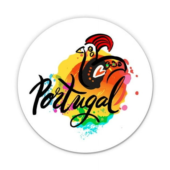 Portugal - 3" Vinyl Sticker - For Car Laptop I-Pad Phone Helmet Hard Hat - Waterproof Decal