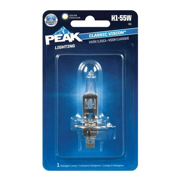 Peak 8020171 Classic Vision 13.2 V Halogen T3-1-4 Automotive Bulb - H1-55W