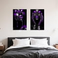 thumbnail image 2 of ZHONGYUTONG 2 Piece African American Wall Art Black Woman Pictures Red Girl Bedroom Wall Decor Afro Women Canvas Prints Female Home Room Decor Framed (11.00" x 14.00" x 2PCS), 2 of 4