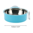 thumbnail image 2 of Unique Bargains 1 Pc Thickening Hanging Dog Bowl for Indoor and Outdoor Plastic Stainless Steel Blue Small, 2 of 4